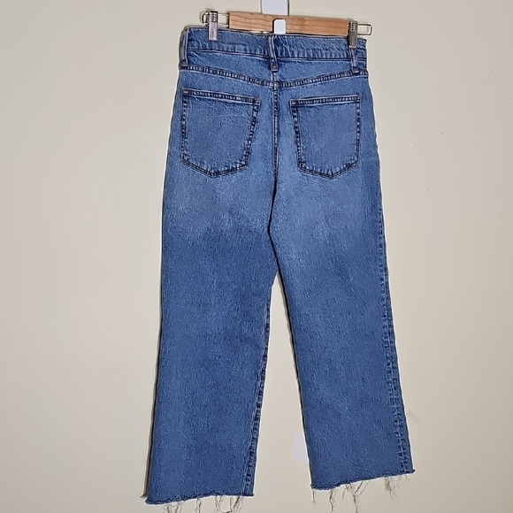 J. Crew Blue Ankle Cropped Jeans Size 27 Raw Hem - Picture 8 of 11